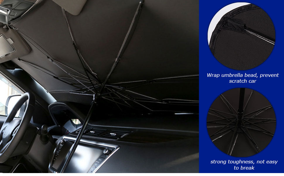 Foldable Car Sunshade Umbrella – Block Heat & UV Rays Instantly!