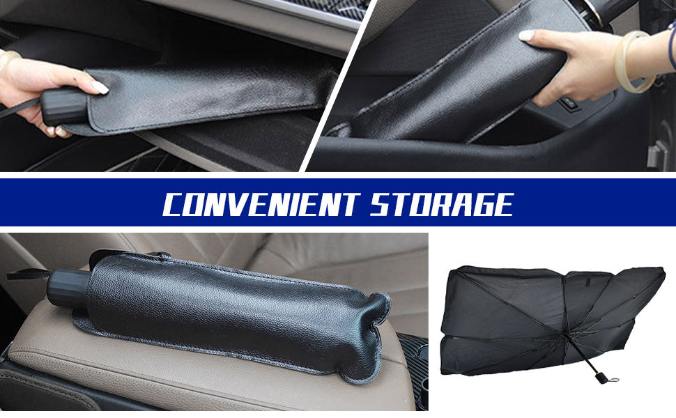 Foldable Car Sunshade Umbrella – Block Heat & UV Rays Instantly!