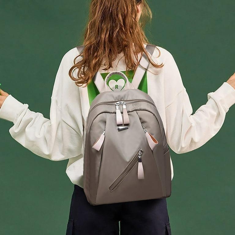 Casual Faux Leather Backpack - 1 Pc Waterproof Multicolor