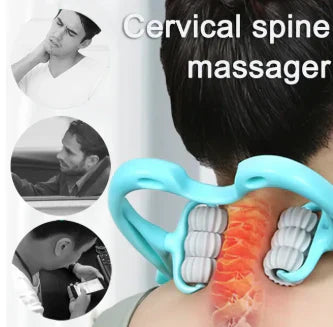 PureRelief 6-Wheel Neck Massager Instant Pain Relief for Neck Back & Shoulders (Imported from Japan)