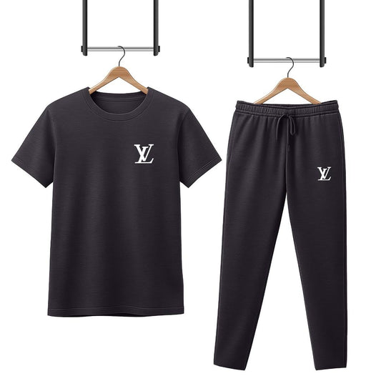 2 Pcs Men's Micro Interlock Printed Track Suit