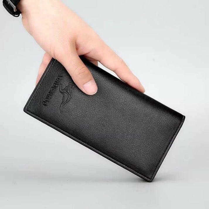 Casual Long Fold Leather Wallet