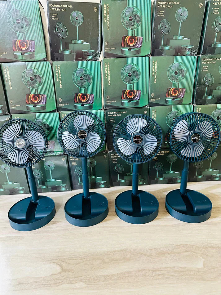 Mini Foldable Fan - Portable, Rechargeable & Quiet Cooling for Home, Office & Travel