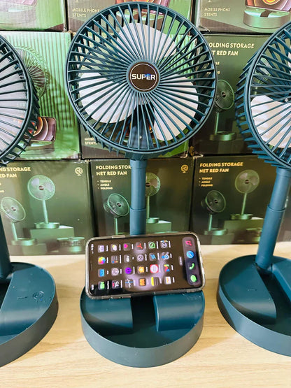 Mini Foldable Fan - Portable, Rechargeable & Quiet Cooling for Home, Office & Travel