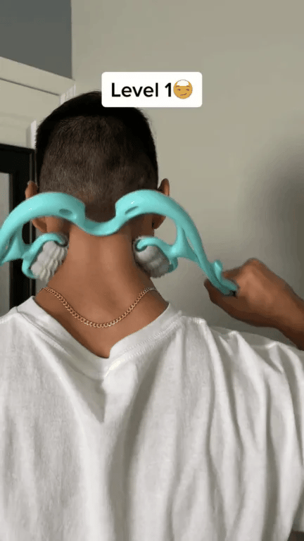 PureRelief 6-Wheel Neck Massager Instant Pain Relief for Neck Back & Shoulders (Imported from Japan)