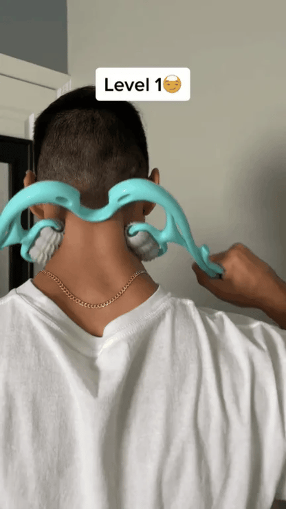 PureRelief 6-Wheel Neck Massager Instant Pain Relief for Neck Back & Shoulders (Imported from Japan)